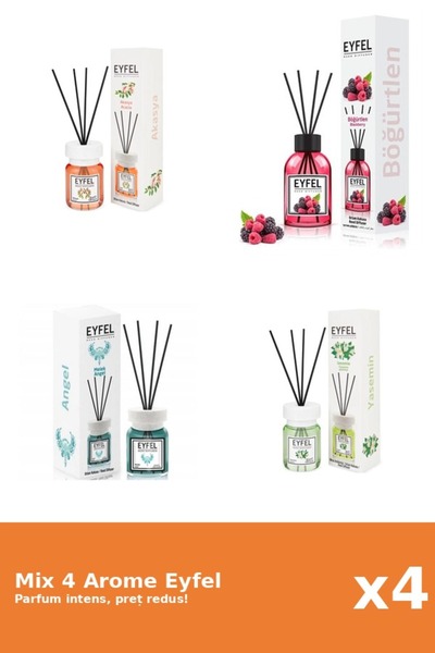 Eyfel Set 4 Mix Eyfel: 1x Acacia, 1x Angel, 1x Fructe De Padure, 1x Iasomie