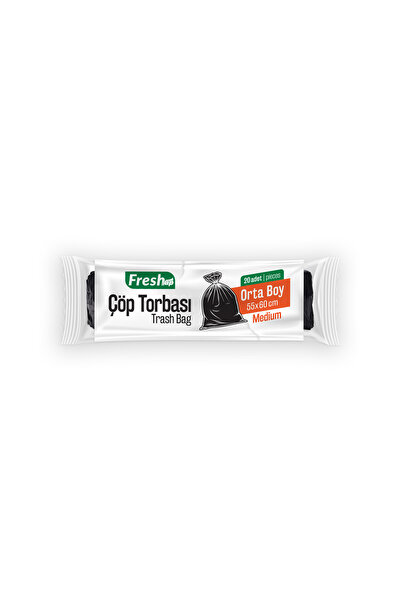 FRESHUP Fresh-Up Çöp Torbası Orta Boy 80g Siyah 20 Adet
