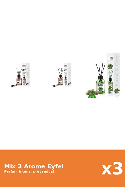 Eyfel Set 3 Mix Eyfel: 1x Pin Si Menta, 2x Vanilie