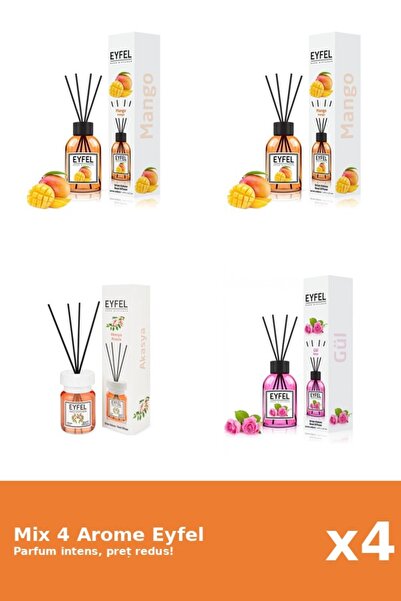 Eyfel Set 4 Mix Eyfel: 1x Acacia, 2x Mango, 1x Trandafir