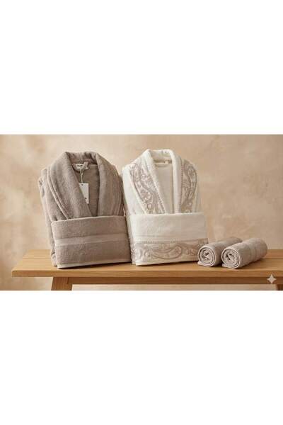 Özdilek Paısley Beige-Cream Beige Family Set