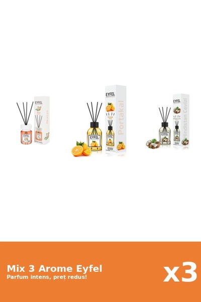 Eyfel Set 3 Mix Eyfel: 1x Acacia, 1x Nuca De Cocos, 1x Portocala