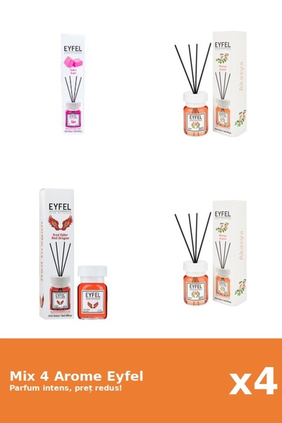 Eyfel Set 4 Mix Eyfel: 2x Acacia, 1x Bubble Gum, 1x Red Dragon