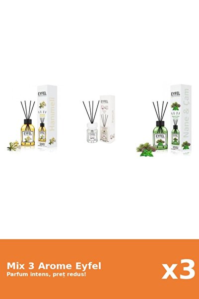 Eyfel Set 3 Mix Eyfel: 1x Bumbac, 1x Mana Maicii Domnului, 1x Pin Si Menta