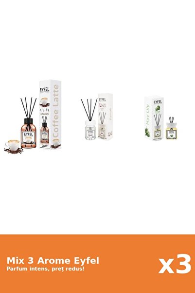 Eyfel Set 3 Mix Eyfel: 1x Cotton, 1x Coffee, 1x Lily of the Valley