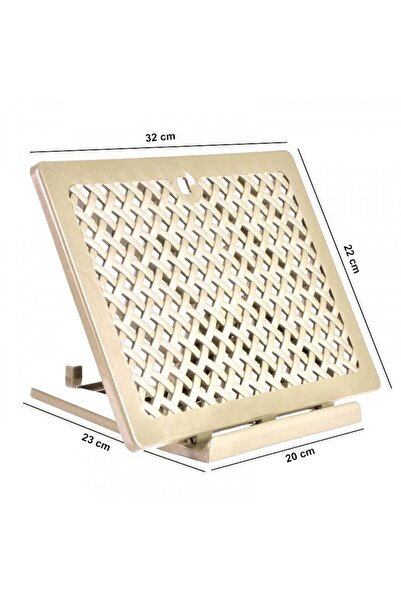 CAMİMARKET Desktop Plastic Rahle Beige - Tablet Holder Foldable Rahle - Shipp...