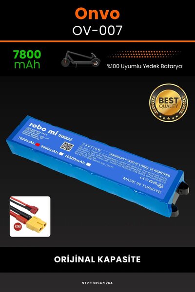 robo mi Onvo OV-007 7800mAh Elektrikli Scooter Bataryası Gerçek Kapasite, Mak...