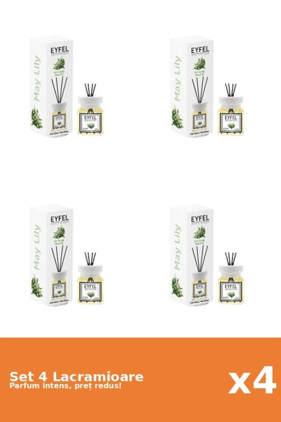 Eyfel Set 4 Odorizant Lacramioare, 120 ml