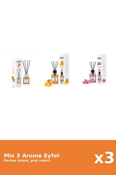 Eyfel Set 3 Mix Eyfel: 1x Mango, 1x Piersica, 1x Trandafir