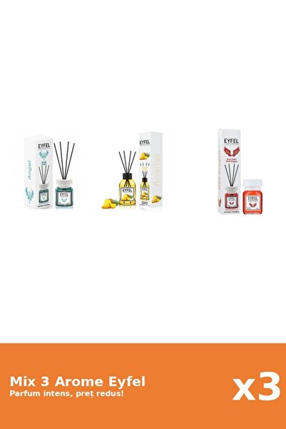 Eyfel Set 3 Mix Eyfel: 1x Ananas, 1x Angel, 1x Red Dragon