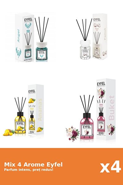 Eyfel Set 4 Mix Eyfel: 1x Ananas, 1x Angel, 1x Bouquet, 1x Bumbac