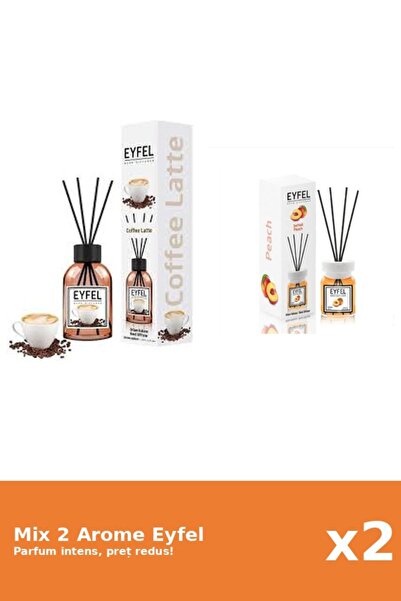 Eyfel Set 2 Mix Eyfel: 1x Cafea, 1x Piersica