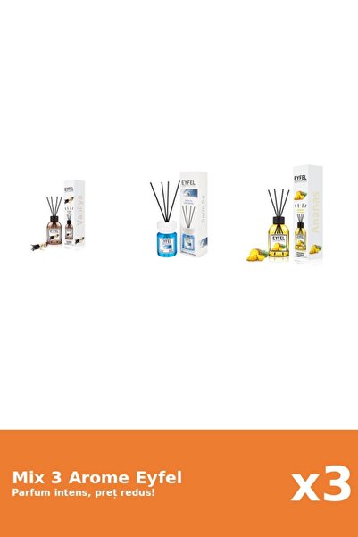 Eyfel Set 3 Mix Eyfel: 1x Ananas, 1x Cool Water, 1x Vanilie