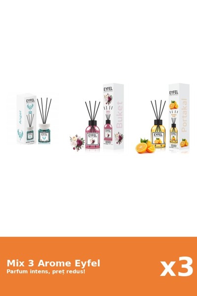 Eyfel Set 3 Mix Eyfel: 1x Angel, 1x Bouquet, 1x Portocala