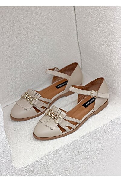 NUR KARACA 26Y-015-7100 ΓΝΗΣΙΑ DE Δερμάτινο OKA DETAIL ΓΥΝΑΙΚΕΙΑ BAB Μπαλαρίν...