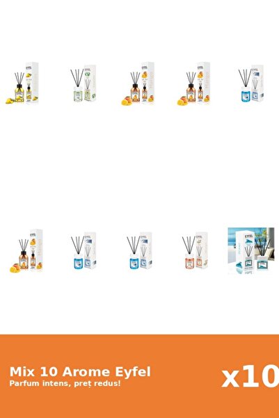 Eyfel Set 10 Mix Eyfel: 1x Acacia, 1x Pineapple, 3x Cool Water, 1x Jasmine, 3...