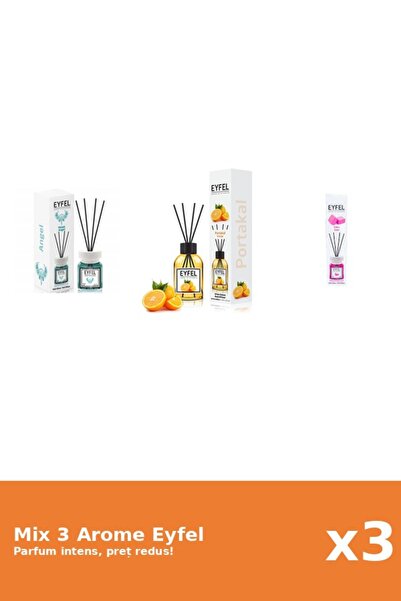 Eyfel Set 3 Mix Eyfel: 1x Angel, 1x Bubble Gum, 1x Portocala