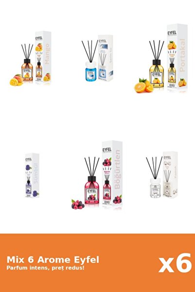 Eyfel Set 6 Mix Eyfel: 1x Bumbac, 1x Cool Water, 1x Fructe De Padure, 1x Mang...