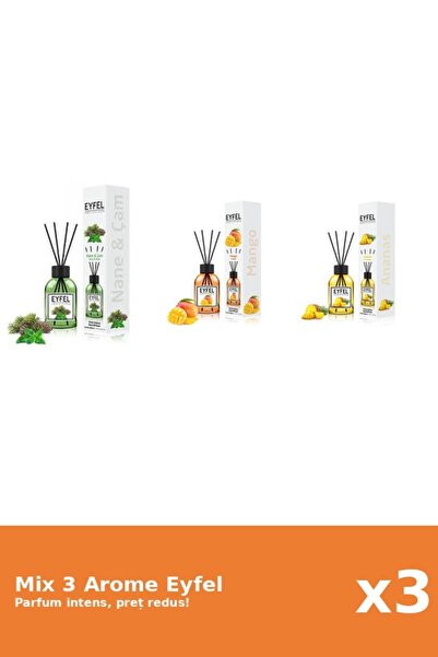 Eyfel Set 3 Mix Eyfel: 1x Ananas, 1x Mango, 1x Pin Si Menta