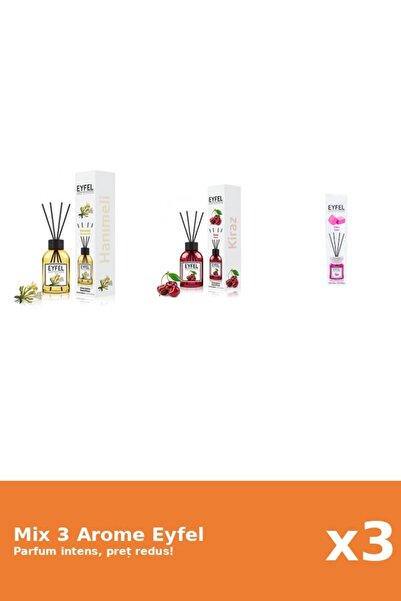 Eyfel Set 3 Mix Eyfel: 1x Bubble Gum, 1x Cirese, 1x Mana Maicii Domnului