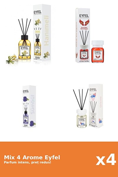 Eyfel Set 4 Mix Eyfel: 1x Mana Maicii Domnului, 1x Orhidee, 1x Red Dragon, 1x...