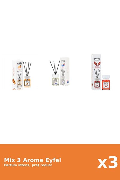 Eyfel Set 3 Mix Eyfel: 1x Orhidee, 1x Piersica, 1x Red Dragon