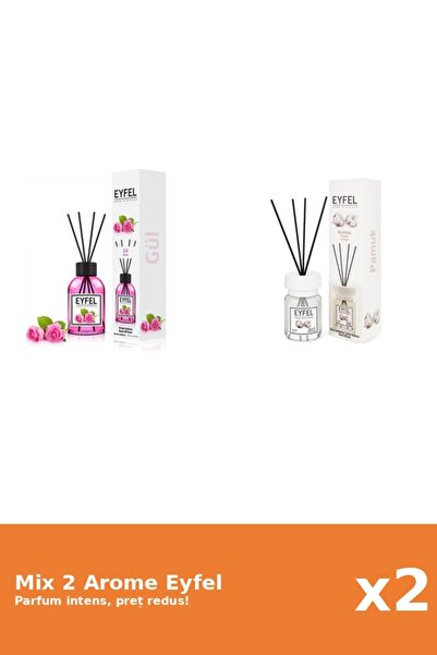 Eyfel Set 2 Mix Eyfel: 1x Bumbac, 1x Trandafir