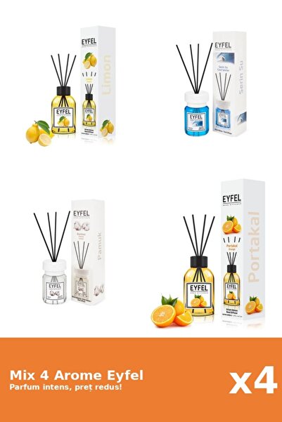 Eyfel Set 4 Mix Eyfel: 1x Bumbac, 1x Cool Water, 1x Lamaie, 1x Portocala