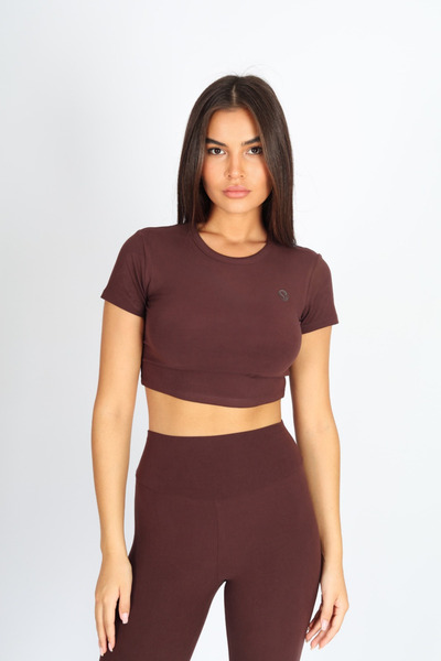 soft&basic Γυναικεία μπλούζα από οργανικό ύφασμα με λαιμόκοψη ποδηλάτου, εφαρ...