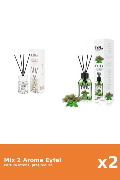 Eyfel Set 2 Mix Eyfel: 1x Bumbac, 1x Pin Si Menta