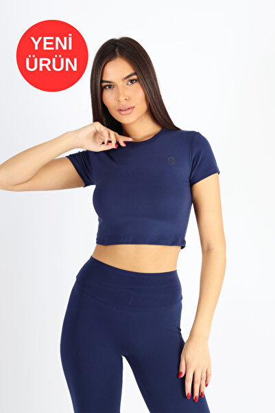 soft&basic Bluză sport pentru femei din țesătură organică guler rotund mulat ...