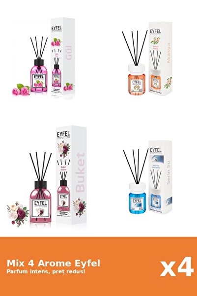 Eyfel Set 4 Mix Eyfel: 1x Acacia, 1x Bouquet, 1x Cool Water, 1x Trandafir