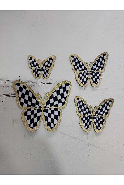 lolipophobi نقشة مربعات لمّاع مجموعة أشرطة على شكل فراشة، نسيج، زينة للباب، د...