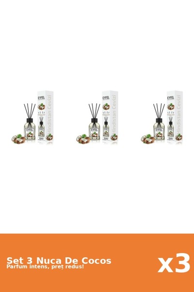Eyfel Set 3 Odorizant Nuca De Cocos, 120 ml