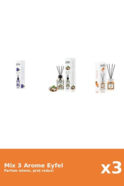 Eyfel Set 3 Mix Eyfel: 1x Nuca De Cocos, 1x Piersica, 1x Zambile