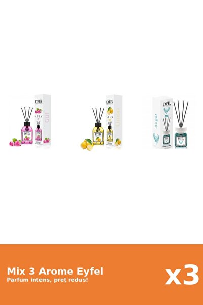 Eyfel Set 3 Mix Eyfel: 1x Angel, 1x Lamaie, 1x Trandafir