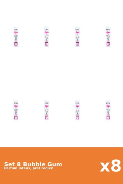 Eyfel Set 8 Odorizant Bubble Gum, 120 ml