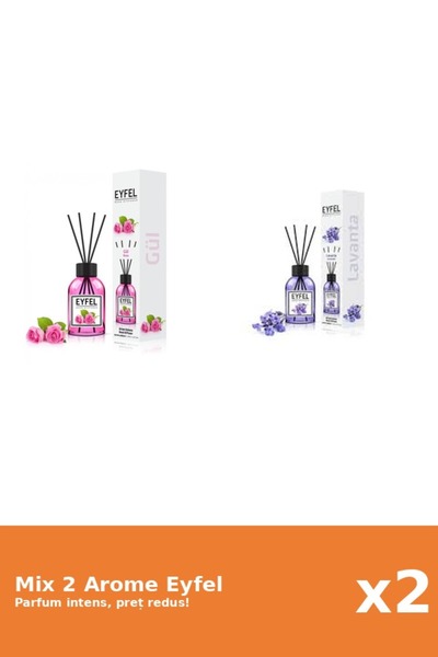 Eyfel Set 2 Mix Eyfel: 1x Lavanda, 1x Trandafir