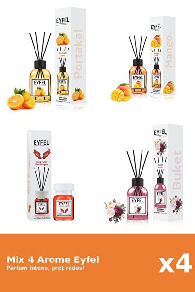 Eyfel Set 4 Mix Eyfel: 1x Bouquet, 1x Mango, 1x Portocala, 1x Red Dragon