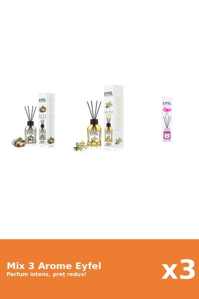 Eyfel Set 3 Mix Eyfel: 1x Bubble Gum, 1x Mana Maicii Domnului, 1x Nuca De Cocos