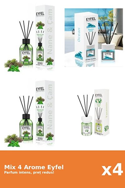 Eyfel Set 4 Mix Eyfel: 1x Iasomie, 1x Ocean, 2x Pin Si Menta