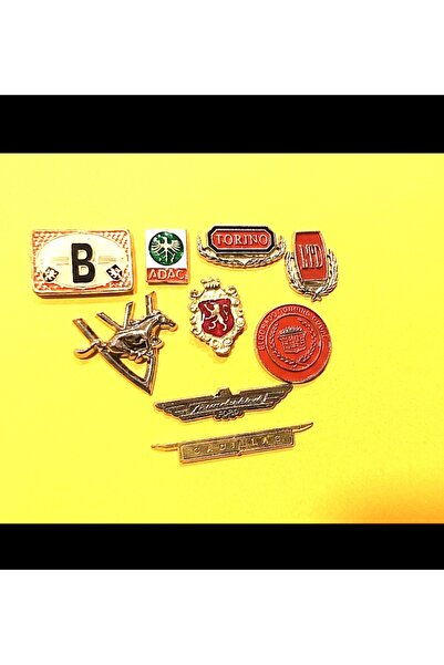 lina oto aksesuar 9 Metal Nuts with Emblem Tape