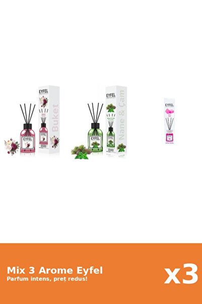 Eyfel Set 3 Mix Eyfel: 1x Bouquet, 1x Bubble Gum, 1x Pin Si Menta