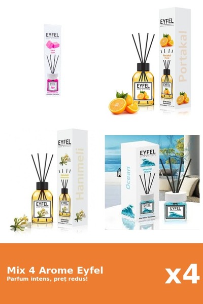 Eyfel Set 4 Mix Eyfel: 1x Bubble Gum, 1x Mana Maicii Domnului, 1x Ocean, 1x P...