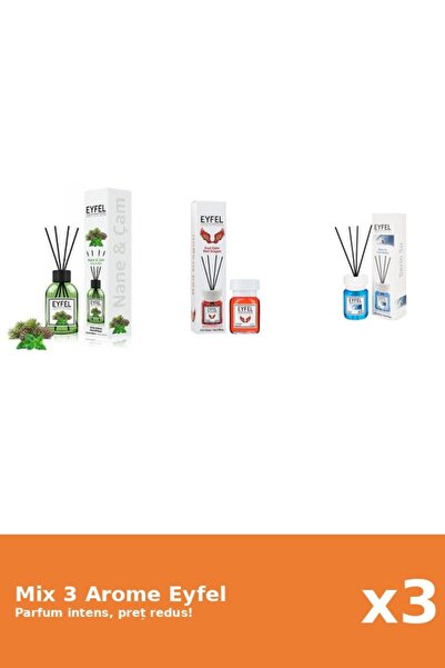 Eyfel Set 3 Mix Eyfel: 1x Cool Water, 1x Pin Si Menta, 1x Red Dragon