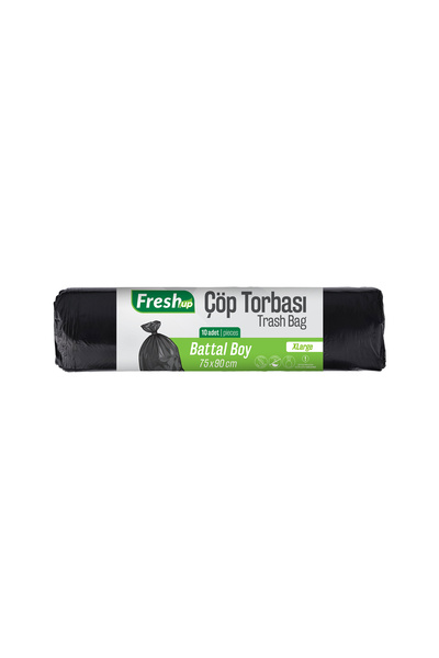FRESHUP Fresh-up Çöp Torbası Battal Boy 140g Siyah 75x90cm 10 Adet