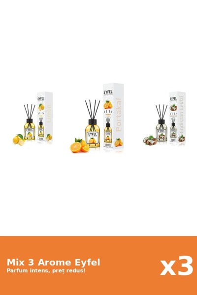 Eyfel Set 3 Mix Eyfel: 1x Lamaie, 1x Nuca De Cocos, 1x Portocala
