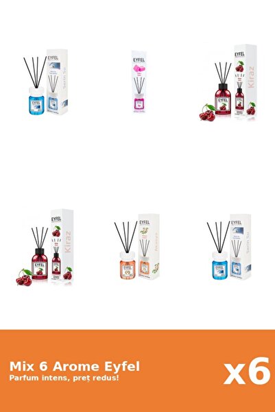 Eyfel Set 6 Mix Eyfel: 1x Acacia, 1x Bubble Gum, 2x Cirese, 2x Cool Water