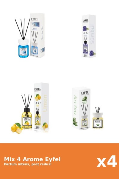 Eyfel Set 4 Mix Eyfel: 1x Cool Water, 1x Lacramioare, 1x Lamaie, 1x Zambile