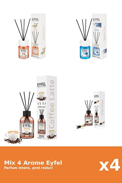 Eyfel Set of 4 Mix Eyfel: 1x Acacia, 1x Coffee, 1x Cool Water, 1x Vanilla